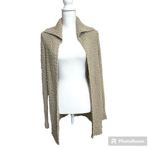 Relax Tommy Bahama Textured Tan Open Cardigan